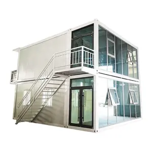 Produksi dari pabrik 40 kaki struktur baja Prefab bangunan komersial bingkai ruang logam prefabrikasi untuk penggunaan eksterior rumah atau rumah