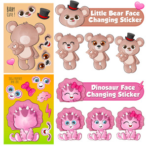 Cute Little Animal Puzzle Stickers Cartoon Stickers Children's Creative Animal Puzzle DIY Stickers - Product Image 3