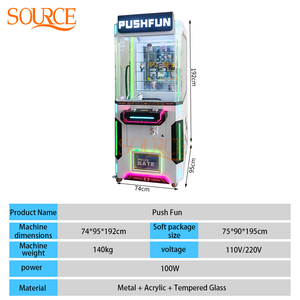 SOURE Nuovo Arrivo Happy Push Toy Premi Regali Macchina Distributrice di Bambole Giochi a Moneta Macchine Arcade in Metallo - Product Image 6