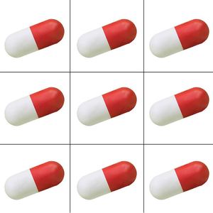 Promo Advertising Logo PU Soft Pill Shape Anti-Stress Capsule Stress <b>Ball</b> Stress Relief Promotional Toy Business Gifts - Product Image 2