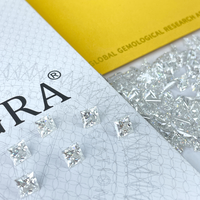 Vente en gros de Moissanite de laboratoire Princess Cut créée 3x3mm-11x11mm D couleur avec jeu de couleur/feu pour la fabrication de bijoux