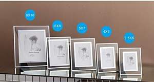 Cadre photo en verre scintillant, licence commerciale, certificat, cadre photo 4x6 5x7 8x10 A4, cadre photo en verre cristal - Product Image 5