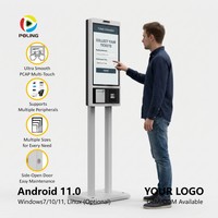 Système terminal numérique tout-en-un intelligent de 27 à 32 pouces avec écran tactile pour la gestion des files d'attente et la vente de billets, kiosque en libre-service