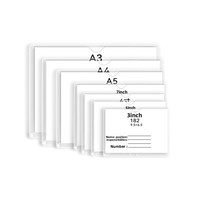 Porte-documents A4 double couche en acrylique transparent de 1 mm d'épaisseur avec fentes pour cartes et papier de 5 pouces