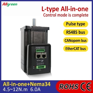 Controlador de Motor Integrado Allgreen 48V 6A 1000PPR 4.5/8.5/10/12N.m, Controlador de Motores Paso a Paso Integrado de Bucle Cerrado de 2 Fases Nema34 - Product Image 2