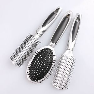 Ensemble de brosses à cheveux galvanoplastie argent pour salon de <span class=keywords><strong>coiffure</strong></span> brosse à cheveux démêlante avec logo vente en gros - Product Image 1