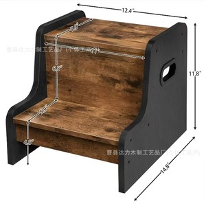 Taburete de madera para niños, taburete elevador de doble capa para inodoro con asa, para edades de 2 a 4 años - Product Image 4