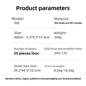 Japanese-style Braised Beaker 304/201 Stainless Steel <b>Insulated</b> Portable FH8 5.3 Model Student Mini Outdoor <b>Lunch</b> <b>Box</b> No Pattern - Product Image 2