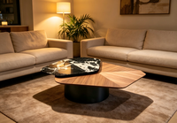 Table basse moderne en marbre naturel, style luxe léger et simple, pour salon, hôtel, maison, villa, appartement, club, centre commercial
