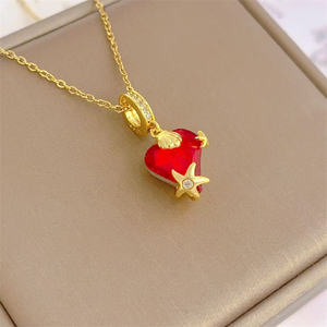 Collana con ciondolo in acciaio inossidabile Chic di natale con atmosfera festiva per regali di festa e abbigliamento quotidiano - Product Image 4