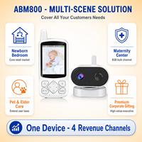 Babyphone vidéo OEM/ODM ABM800 avec écran IPS de 2,8 pouces, vision nocturne 720P, audio bidirectionnel, 2,4 GHz FHSS