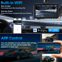 Caméra embarquée WiFi 4K avec écran 3 pouces, double objectif grand angle 170°, vision nocturne, étanche, contrôle par application, enregistreur vidéo de voiture DVR, capteur G
