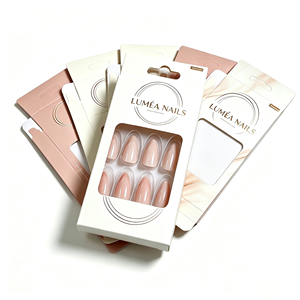 Boîte de présentation de luxe vide pour faux ongles à presser, avec fenêtre, vente en gros directe usine - Product Image 1