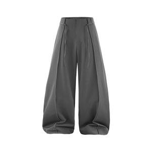 Nouveau pantalon de costume décontracté pour homme, coupe droite, taille haute, plissé, jambe large, style business, longueur intégrale, idéal pour l'été - Product Image 5