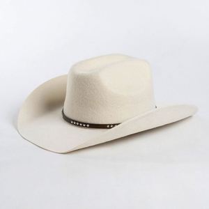 Wholesale Rolled Brim Fedora Hats 100% Wool Sombreros Vaqueros Men and Women Felt Cowboy Western Hat - Product Image 5