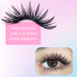 Extensions de cils préfabriquées en éventail, imprimées au laser 3D, souples et légères, vente en gros - Product Image 3