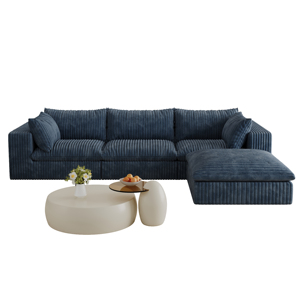 Modular Sectional <b>Sofa</b> <b>Bed</b> Set Fabric Upholstered Compressed for Living Room Bedroom Apartment Hotel Villa No Assembly Required - Product Image 5