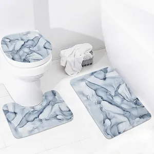 Marble Pattern bath rugs set Toilet Carpet Rug Sets Bathroom Anti Slip 3 Pieces Bath Mat Sets floor mat