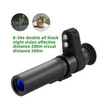Lunette de vision nocturne thermique infrarouge pleine couleur pour extérieur, avec visée croisée, portable ou à fixation frontale, en alliage d'aluminium, écran AMOLED HD