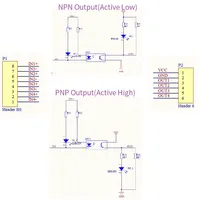 Módulo convertidor de nivel lógico digital de 4 canales OP71A04, aislamiento óptico GPIO PNP para Pi Pico ESP82 NodeMCU ESP8266 5mA