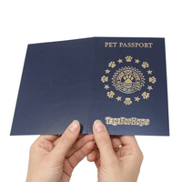 Porte-passeport personnalisé de haute qualité en papier spécial imprimé en couleur pour voyages, sports et animaux de compagnie