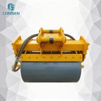 Compacteur routier hydraulique Lonsen LSR-04 pour excavatrice, idéal pour le compactage des sous-sols de voies ferrées à grande vitesse, pour engins de 2 à 40 tonnes