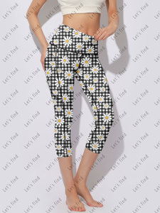 Leggings a Vita Alta con Stampa ad Acquerello Personalizzata per Ragazze, Vendita all'Ingrosso, Casual e Sportivi per Donne - Product Image 6
