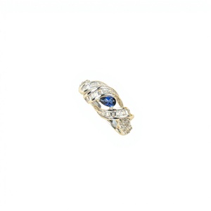 Parure de collier de luxe en argent 925 avec saphir de laboratoire, design multicouche à pampilles, entièrement sertie de diamants, accessoire haut de gamme pour robe de soirée - Product Image 5