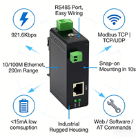 Convertidor RS485 a Ethernet, Gateway Modbus TCP/IP Industrial, Servidor de Dispositivos Seriales de 921.6Kbps, Montaje en Riel DIN, Gateway Modbus RTU