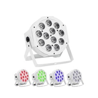 Vente directe d'usine, 12 pièces, projecteur LED PAR 12W, contrôle DMX 512, RGBW 4 en 1, projecteur PAR intérieur