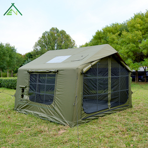Carpa Inflable Impermeable Verde Oliva de 8 m², Casa de Campaña para 4 Estaciones, para 2-3 Personas, con un Dormitorio y Sala de Estar, para Viajes Familiares - Product Image 3