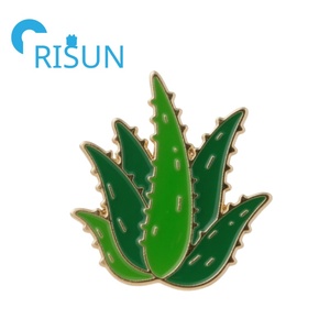 Fábrica lindo esmalte Cactus flor hierba Aloe <span class=keywords><strong>Vera</strong></span> planta <span class=keywords><strong>en</strong></span> maceta insignia broche alfileres Metal suculento botánico esmalte Pin insignia - Product Image 6