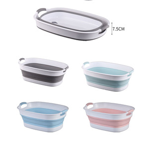 Cesto de lavandería de plástico resistente HYRI, para el hogar, para baño, que ahorra espacio, para <span class=keywords><strong>ropa</strong></span>, para limpieza de mascotas, para remojar pies - Product Image 3