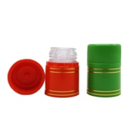 Plástico negro dorado en stock 33*47mm 33*58mm Gin Ron Vodka tapas de botellas plástico no recargable NOPP tapón de rosca para acabado Guala