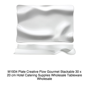 Assiette Gourmet Creative Flow 30 × 20 cm Empilable M1934 - Product Image 2