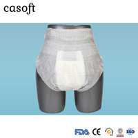 Vente en gros Culotte jetable à taille élastique à absorption rapide Couches pour adultes et pantalons en plastique