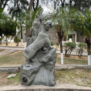 รูปปั้นแกะ<span class=keywords><strong>สลัก</strong></span>หินธรรมชาติสไตล์จีน ขนาดใหญ่ รูปสัตว์ 12 นักษัตร สำหรับตกแต่งสวนและวัด - Product Image 3