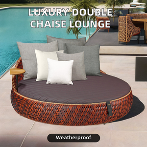 Migliore Chaise Longue Doppia per Esterni, Lettino <span class=keywords><strong>da</strong></span> <span class=keywords><strong>Giardino</strong></span>, Divanetto per Parchi, Resort, Hotel, Piscine, Ospedali, Resistente alle Intemperie e Impermeabile - Product Image 2