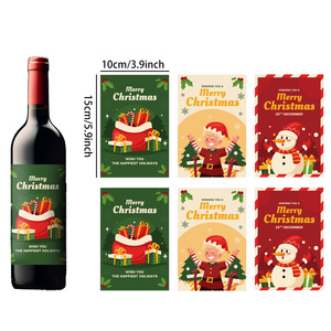 Kit de Décorations de Noël : Lunettes en Papier, Ornements, Carnets, Autocollants pour Bouteilles, Boîtes à Popcorn, Décorations Suspendues - Product Image 5