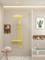 Ensemble de douche thermostatique haut de gamme au design moderne, système de douche en laiton pour salle de bain, robinet de douche mélangeur chaud et froid