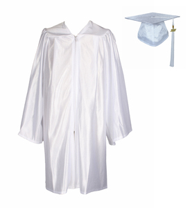 Spring Preschool Graduation Gown Set for <strong>Children</strong> Knitted Shiny 100% Polyester Graduation Cap and Gown School Event Uniform - Product Image 4