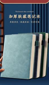 High-End A5 PU Leather Hardcover Sewing Bound Notebook 100 Sheets Minutes <b>Journal</b> Business Meetings Customizable Office Supplies - Product Image 5