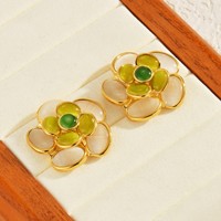 Mlluki Anting-Anting Bunga Kamelia Gaya Baru Fashion Enamel Baja Tahan Karat Aretes Boucles Oreilles Ohrringe