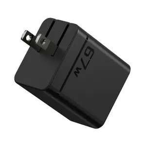 VIETNAM & SHENZHEN Fábrica al por mayor Pd EU UK KR Qc3.0 Cargador de teléfono móvil Usb C Adaptador de carga rápida 65W Cargador GaN