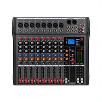 Console de mixage audio professionnelle 8 canaux personnalisée par le fabricant, console de mixage DJ, contrôleur de son pour système de sonorisation de scène
