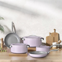 Ensemble de casseroles et poêles de cuisine à induction de luxe OEM/ODM de haute qualité, en alliage d'aluminium épaissi, antiadhésif