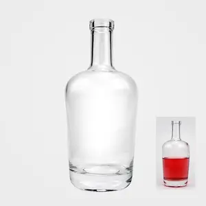 vodka whisky gin glass bottles vodka bottle 750 ml alcohol round bottle for vodka