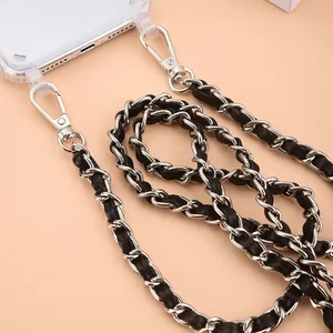 Étui de téléphone à bandoulière en cuir avec chaîne pour <span class=keywords><strong>iPhone</strong></span> <span class=keywords><strong>11</strong></span> 12 13 14 15 16 17 18 Pro Max 7 8 Plus - Product Image 3