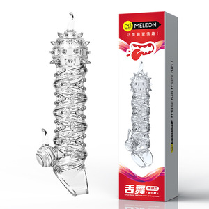 Meleon Tongue Dance Wolf Tooth Sleeve Transparent TPE Male <b>Masturbator</b> Vibrating Delaying Flirting Adult Toy - Product Image 1