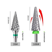 Fraise à ongles en acier tungstène haut de gamme ; Élimination rapide des cuticules, prétraitement, lime/défonceuse double face, retrait rapide du gel